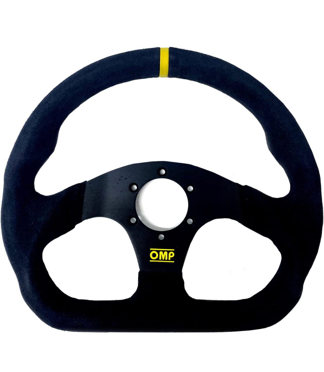 SUPERQUADRO OMP STEERING WHEEL BLACK SPOKES RIM BLACK SUEDE